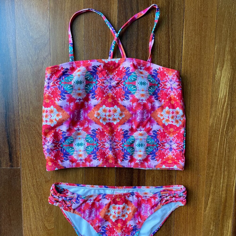 Raisins Sz 16 Floral Two Piece Tankini